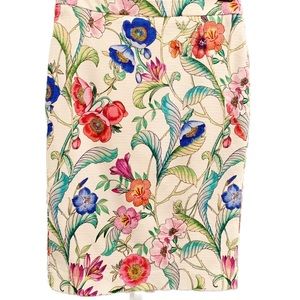 Ann Taylor Floral Pencil Skirt - Multicolor
